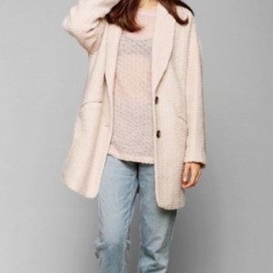 Pin and Needle cream wool teddy Coat preppy coquette winter cottage old money